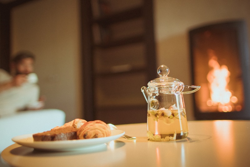 Chambre avec cheminée pour une soirée cocooning