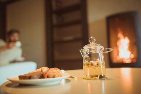 Chambre avec cheminée pour une soirée cocooning