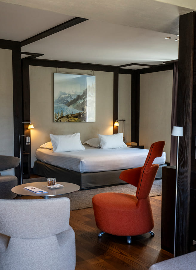 Chambre luxe avec cheminée Albert 1er