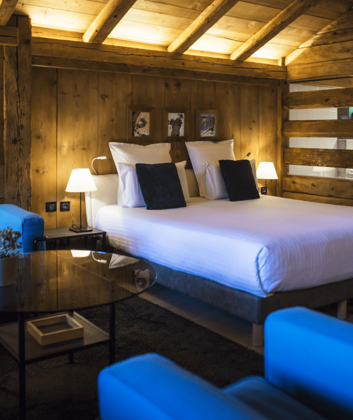 Literie de l'appartement à la ferme