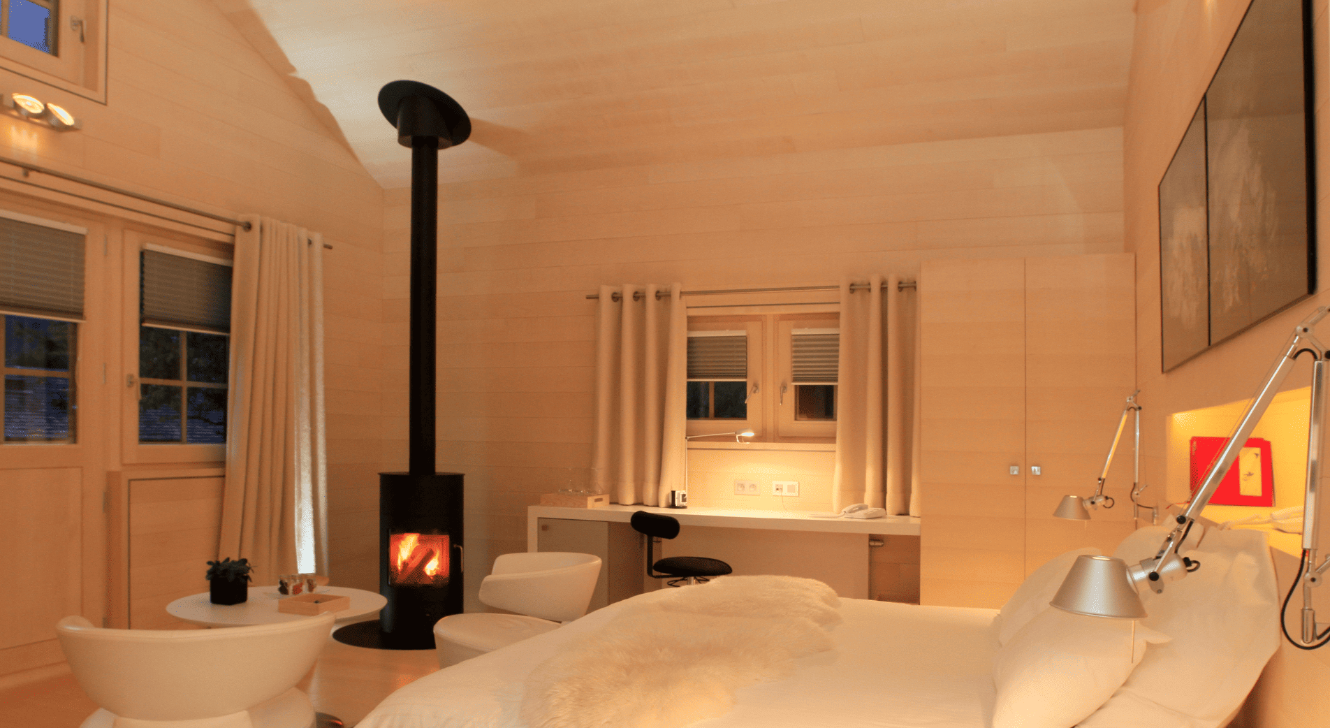 Chalet grépon la nuit