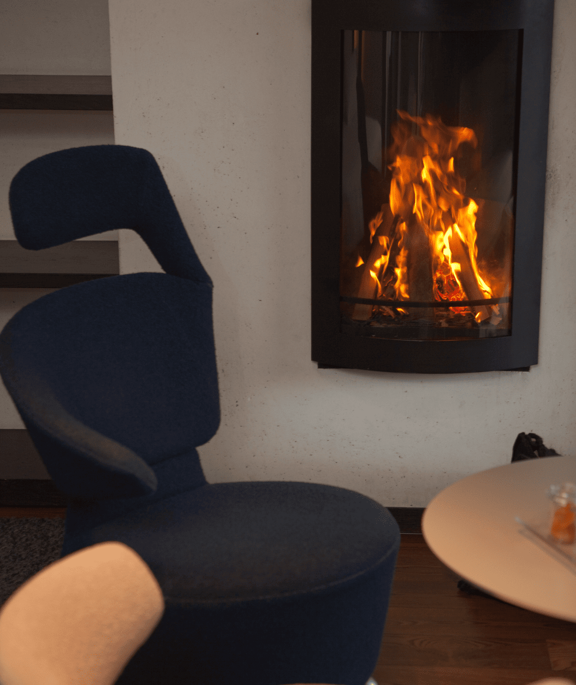 Cheminée et feu de la chambre luxe avec cheminée à l'albert 1er