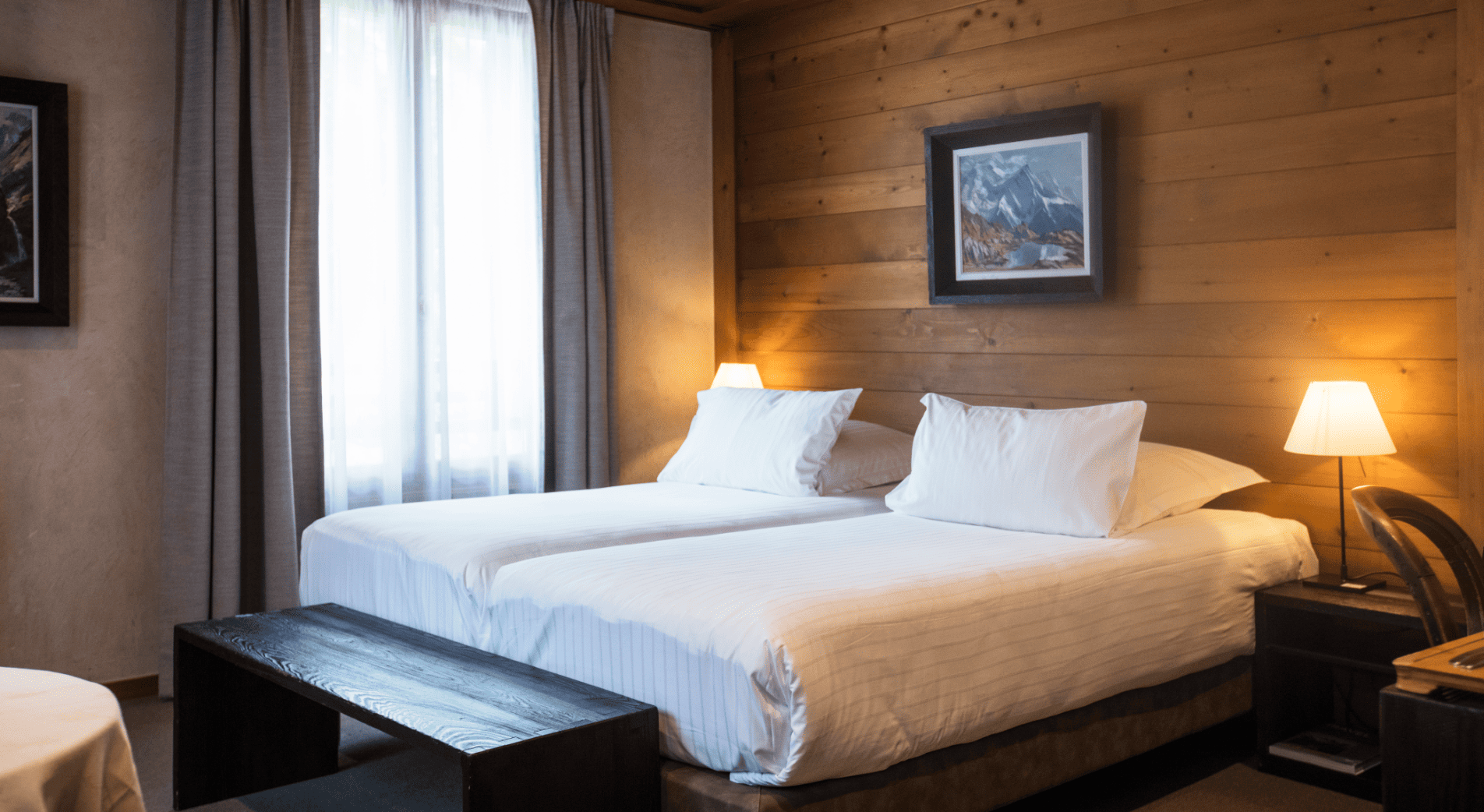 Literie en deux lits de la chambre Petite